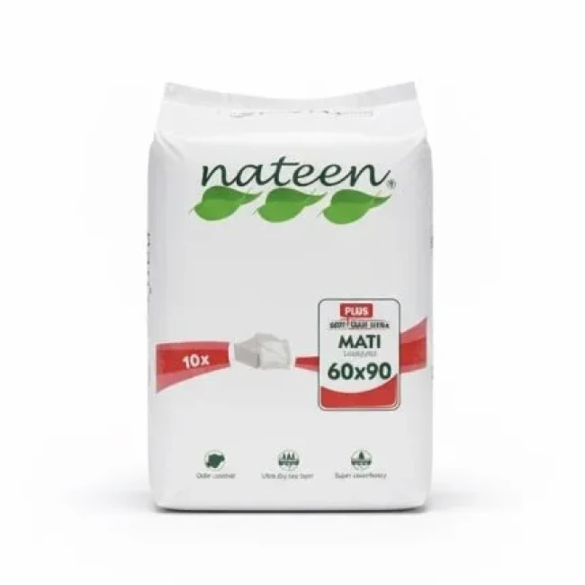 Aleze biodegradabile Nateen Basic Line 60 x 90 cm 10 buc.